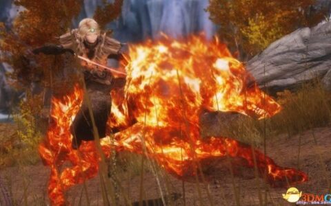 上古卷轴5：天际 火焰特效狼坐骑[yazhj520]