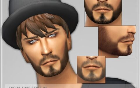 模拟人生4 大叔络腮胡须|