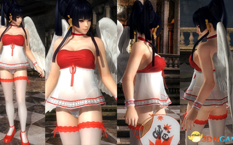 死或生5：最后一战 女天狗古典范红白半透明蕾丝睡衣