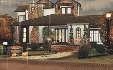 《模拟人生4》MOD|秋季风格豪华别墅|