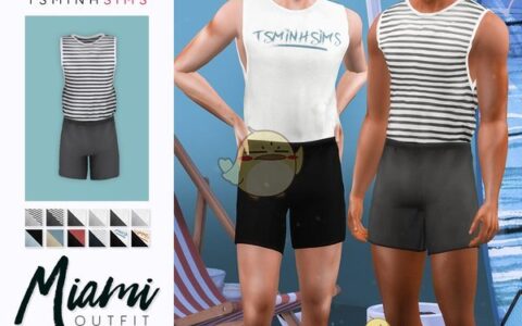 《模拟人生4》MOD|男士夏季套装|