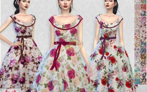 《模拟人生4》MOD|女性印花裙子|