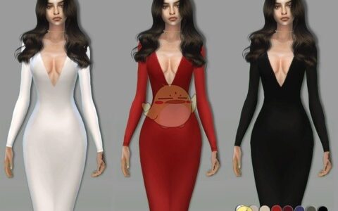 《模拟人生4》MOD|性感瘦身连衣裙|