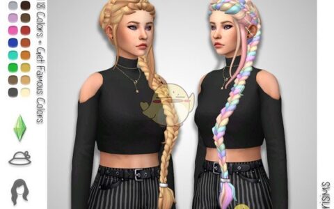 《模拟人生4》MOD|超长麻花辫|