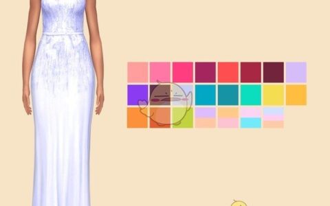 《模拟人生4》MOD|女性露肩长裙|