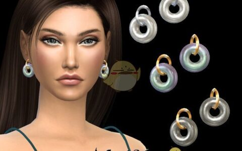 《模拟人生4》MOD|环形珍珠耳环|