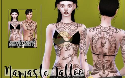 《模拟人生4》MOD|亚洲风格全身纹身|