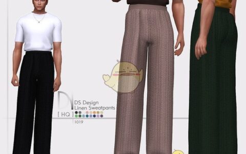 《模拟人生4》MOD|男士宽松长裤|