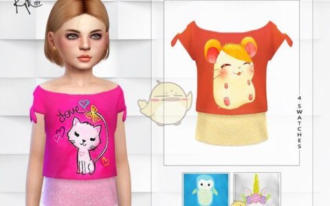 《模拟人生4》MOD|女孩可爱卡通上衣|
