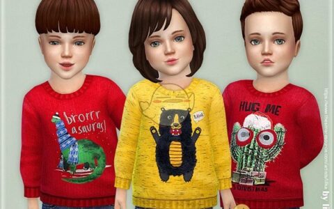 《模拟人生4》MOD|小孩冬季毛衣|