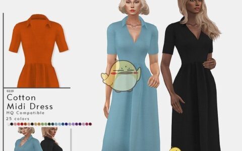 《模拟人生4》MOD|复古女性长裙|