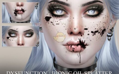 《模拟人生4》MOD|脸部油渍|