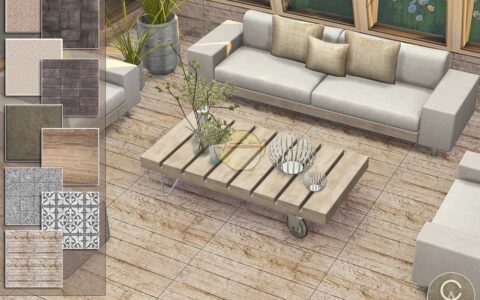 《模拟人生4》MOD|精致花岗岩地板|