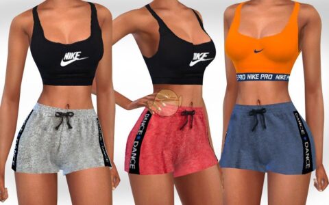 《模拟人生4》MOD|简洁的女性运动短裤|