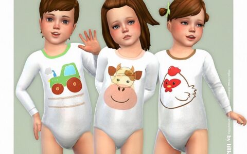 《模拟人生4》MOD|儿童紧身连体裤|