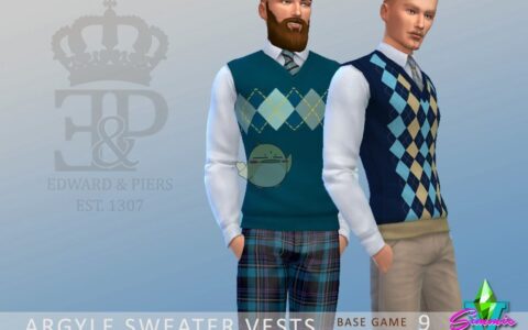 《模拟人生4》MOD|男性帅气毛衣背心|