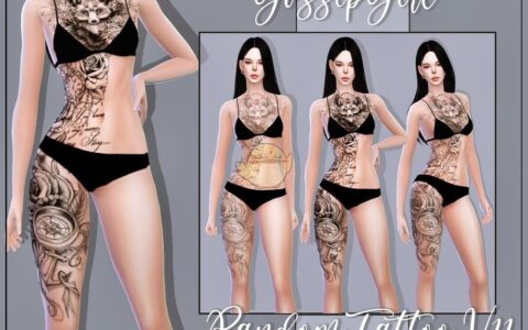 《模拟人生4》MOD|女性的帅气纹身|