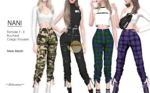 《模拟人生4》MOD|女性多款式工装裤|