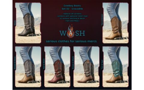 《赛博朋克2077》MOD|牛仔靴|