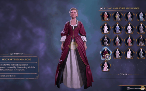 《霍格沃茨之遗》MOD|维多利亚风格砖红色古典长裙|