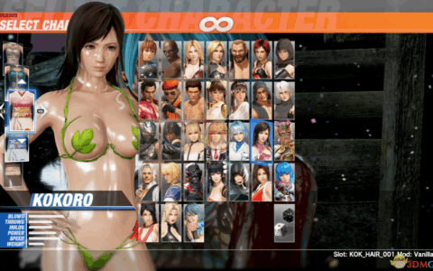 《死或生6》MOD|穿叶片比基尼大汗淋漓的心|