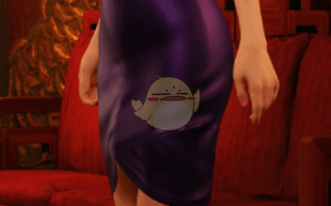 《最终幻想7：重制版》MOD|梅红唇黑色眼影穿紫礼裙的淡紫美甲杰西|