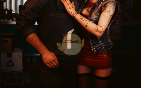 《赛博朋克2077》MOD|樱桃红色迷你网纹裙EBBP  |