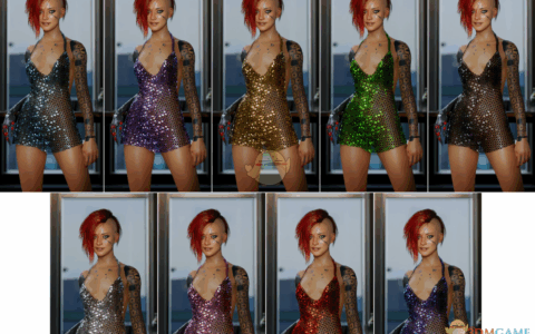 《赛博朋克2077》MOD|星光派对连衣裙|