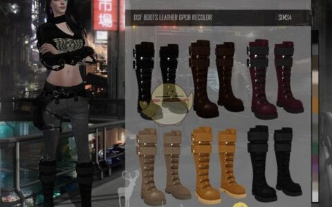 《模拟人生4》MOD|女性帅气长筒靴|