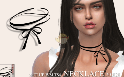 《模拟人生4》MOD|女性蝴蝶结项链|