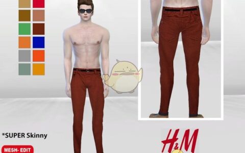 《模拟人生4》MOD|男性经典棉布裤|