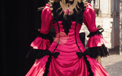 《最终幻想7：重制版》MOD|哥特妆克劳德的粉色华丽典雅礼裙|下载