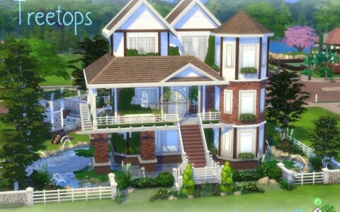 《模拟人生4》MOD|水上豪华三层住宅|下载