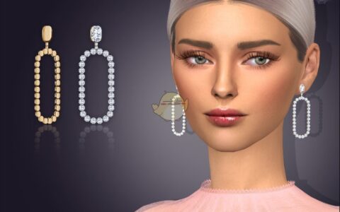 《模拟人生4》MOD|奢华钻石吊坠耳环|