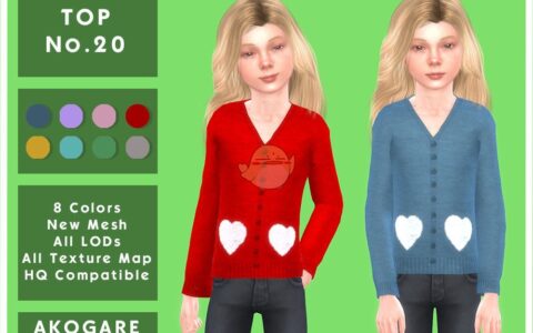 《模拟人生4》MOD|双爱心毛衣|