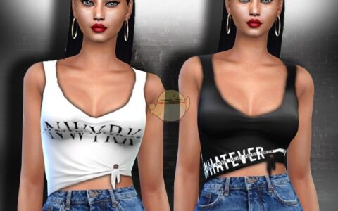 《模拟人生4》MOD|时尚绑带背心|