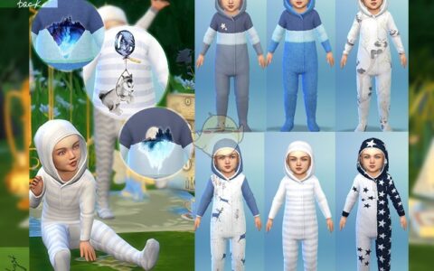 《模拟人生4》MOD|儿童印花休闲连身裤|