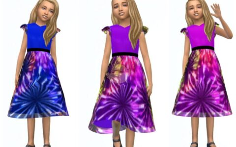 《模拟人生4》MOD|女童烟花连衣裙|