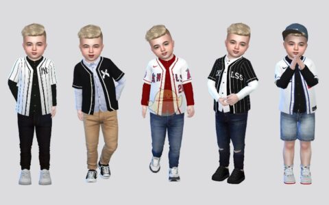 《模拟人生4》MOD|幼儿帅气棒球衫|