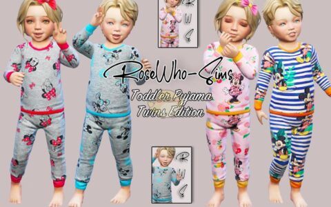 《模拟人生4》MOD|超可爱卡通儿童睡衣|