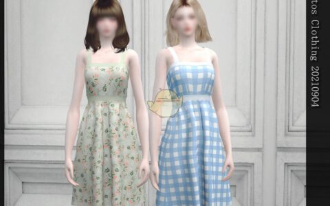 《模拟人生4》MOD|女性美丽吊带印花服装|